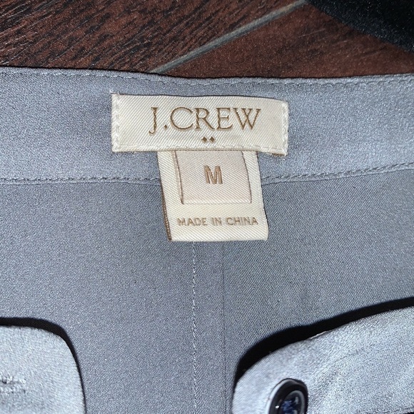 J. Crew Gray Blouse with Black Lace, sz Medium - Picture 9 of 16